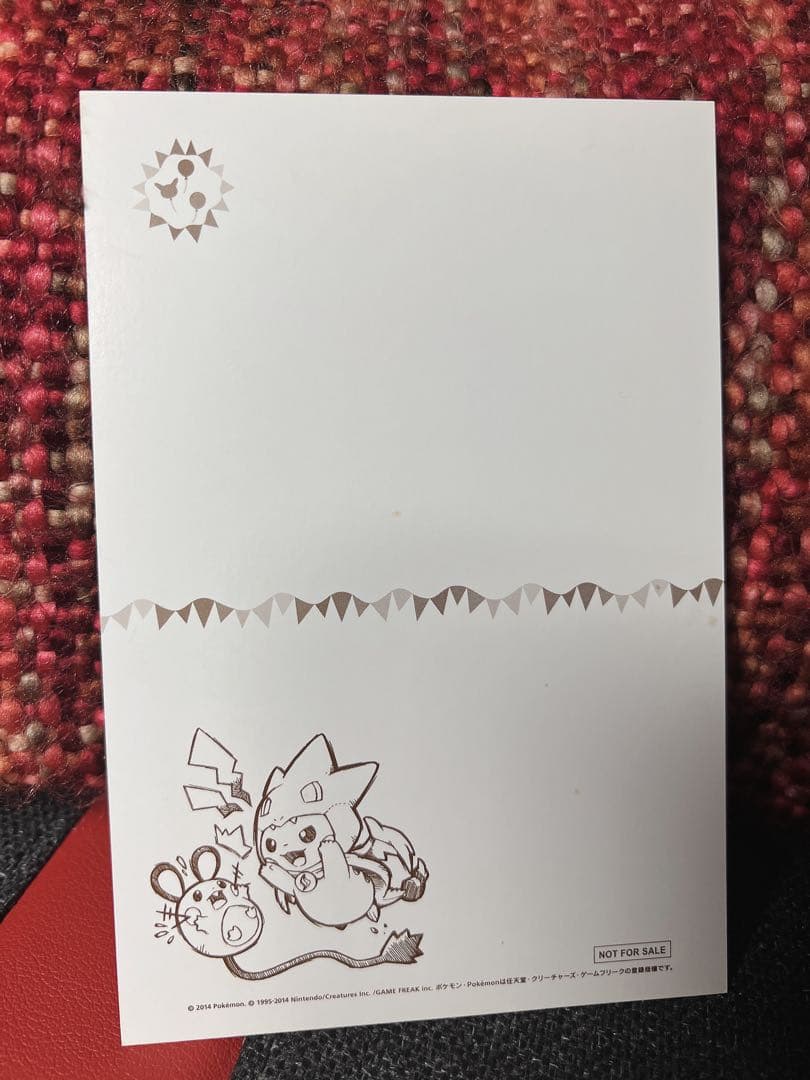 メガリザードンYのポンチョに身を包んだピカチュウ ポストカード