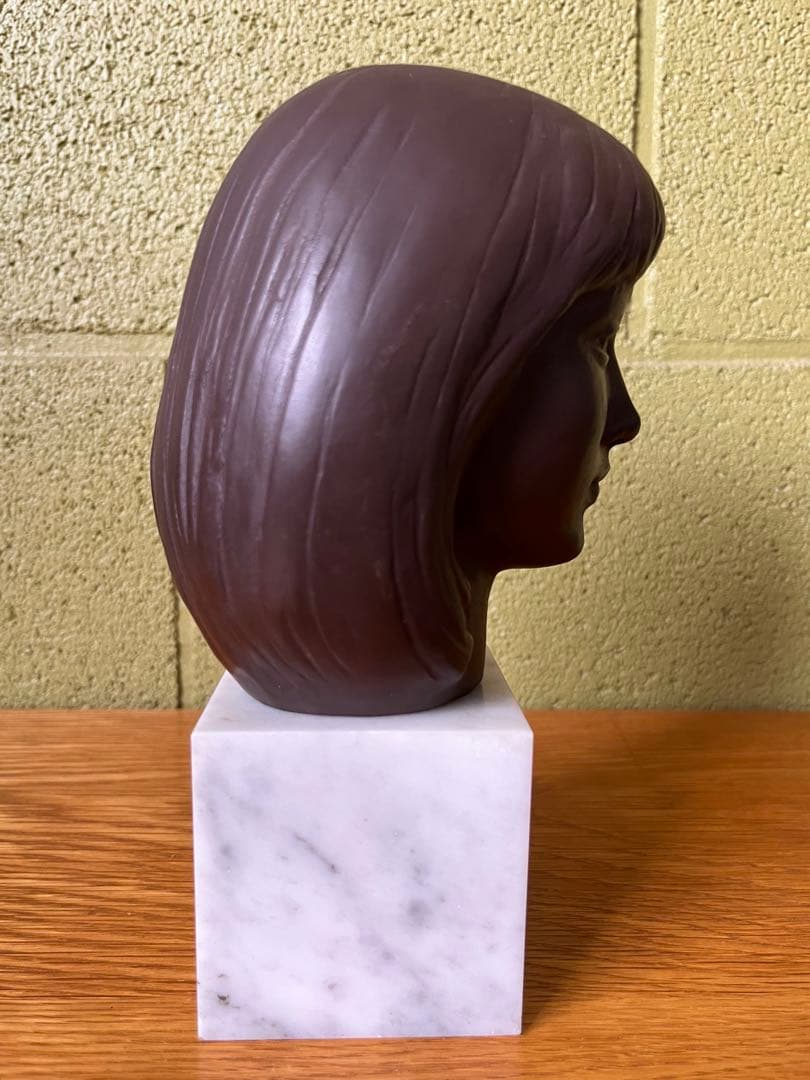 ◇ヴィンテージ◇ 舟越保武 ブロンズ像 オブジェ K嬢 頭像 少女 女性