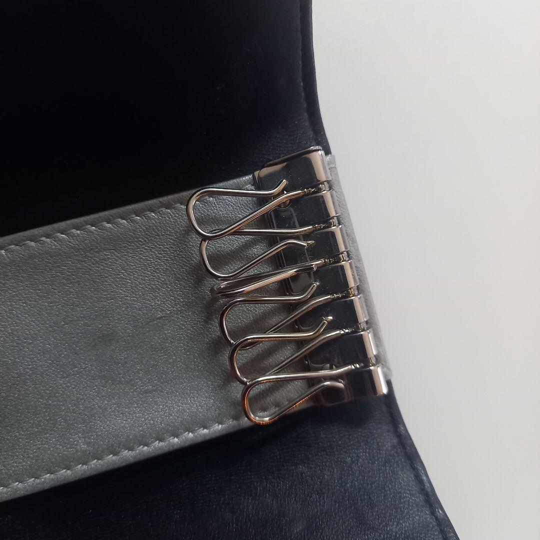 【美品】CHANEL カメリア 6連 キーケース 黒 レザー