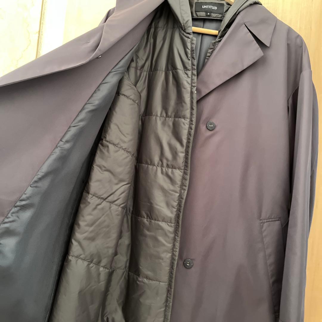 UNTITLED コートダウンベストフード付きトレンチコート