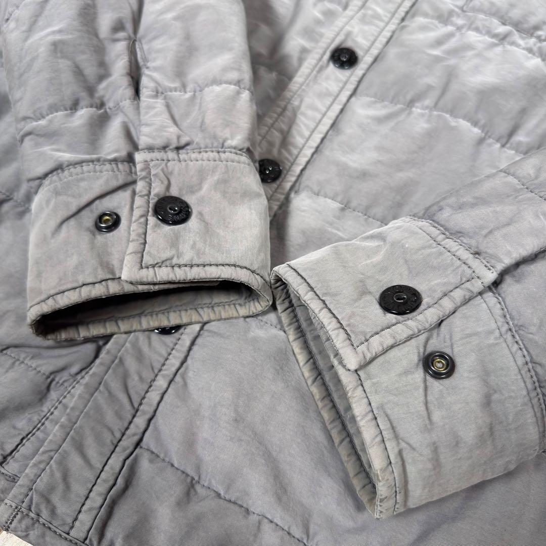 《11AW》STONE  ガーメントダイ キルティングシャツ グレー