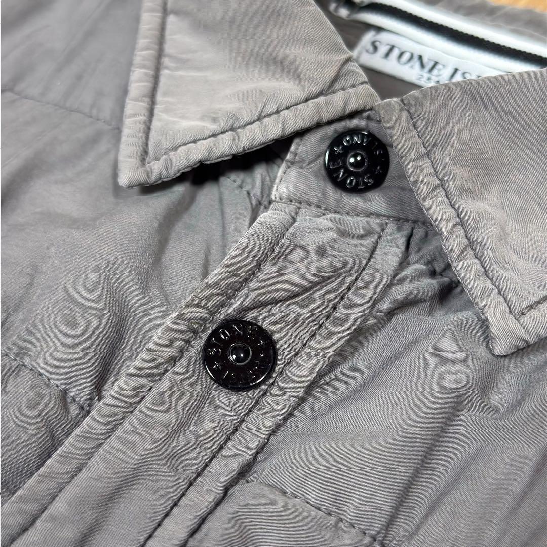 《11AW》STONE  ガーメントダイ キルティングシャツ グレー