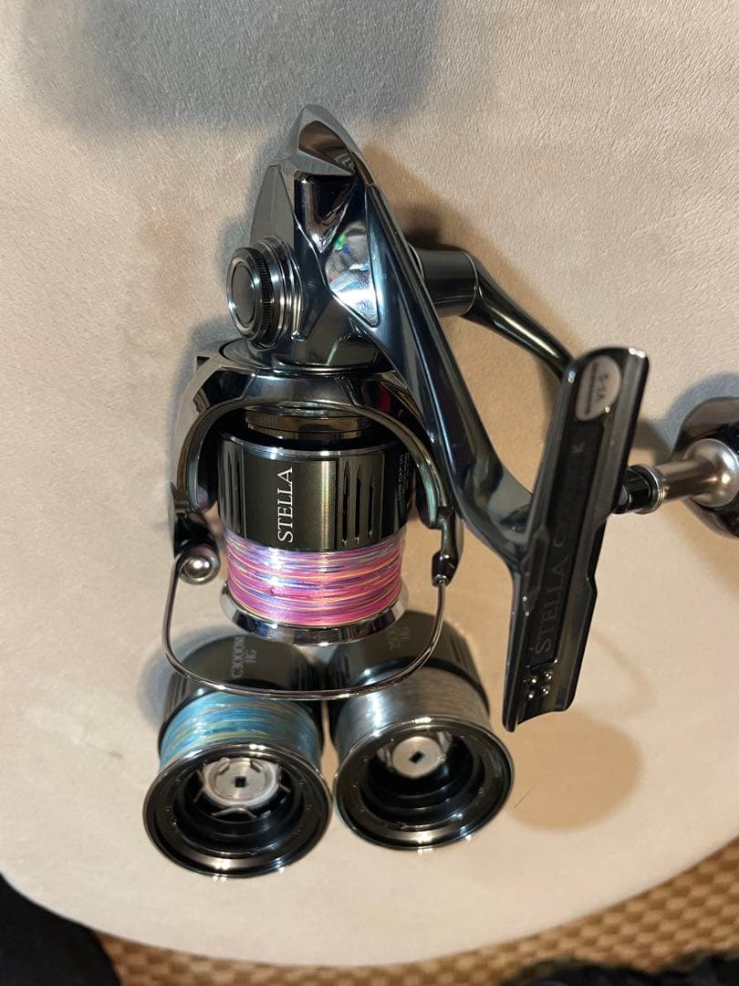 22ステラC3000XG ウッドノブ替えスプール付き