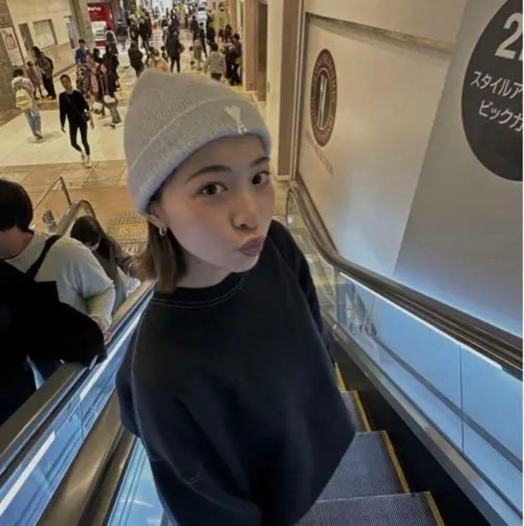 amiparis アミパリス ビーニー グレーニット帽 - メルカリ