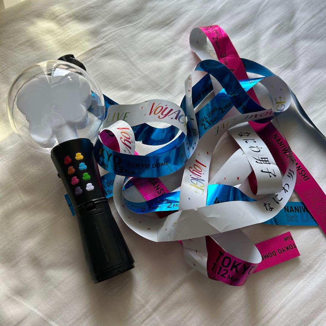 なにわ男子 VoyAGE ペンライト 銀テ - メルカリ