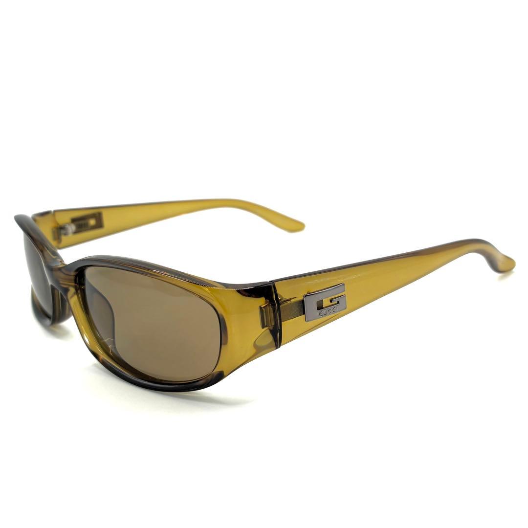 【極美品】GUCCI グッチ　オーバル　サングラス　スクエアG クリアフレーム