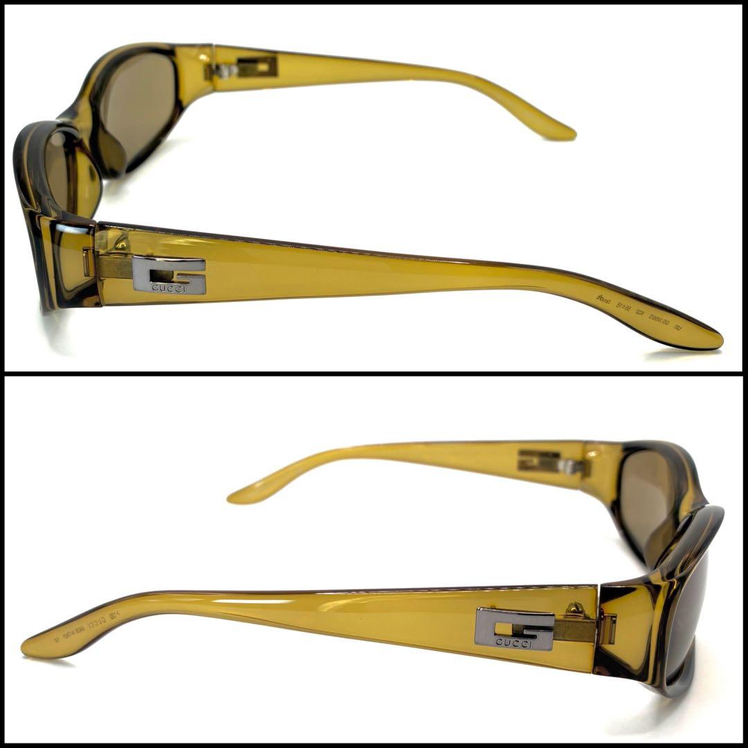 【極美品】GUCCI グッチ　オーバル　サングラス　スクエアG クリアフレーム