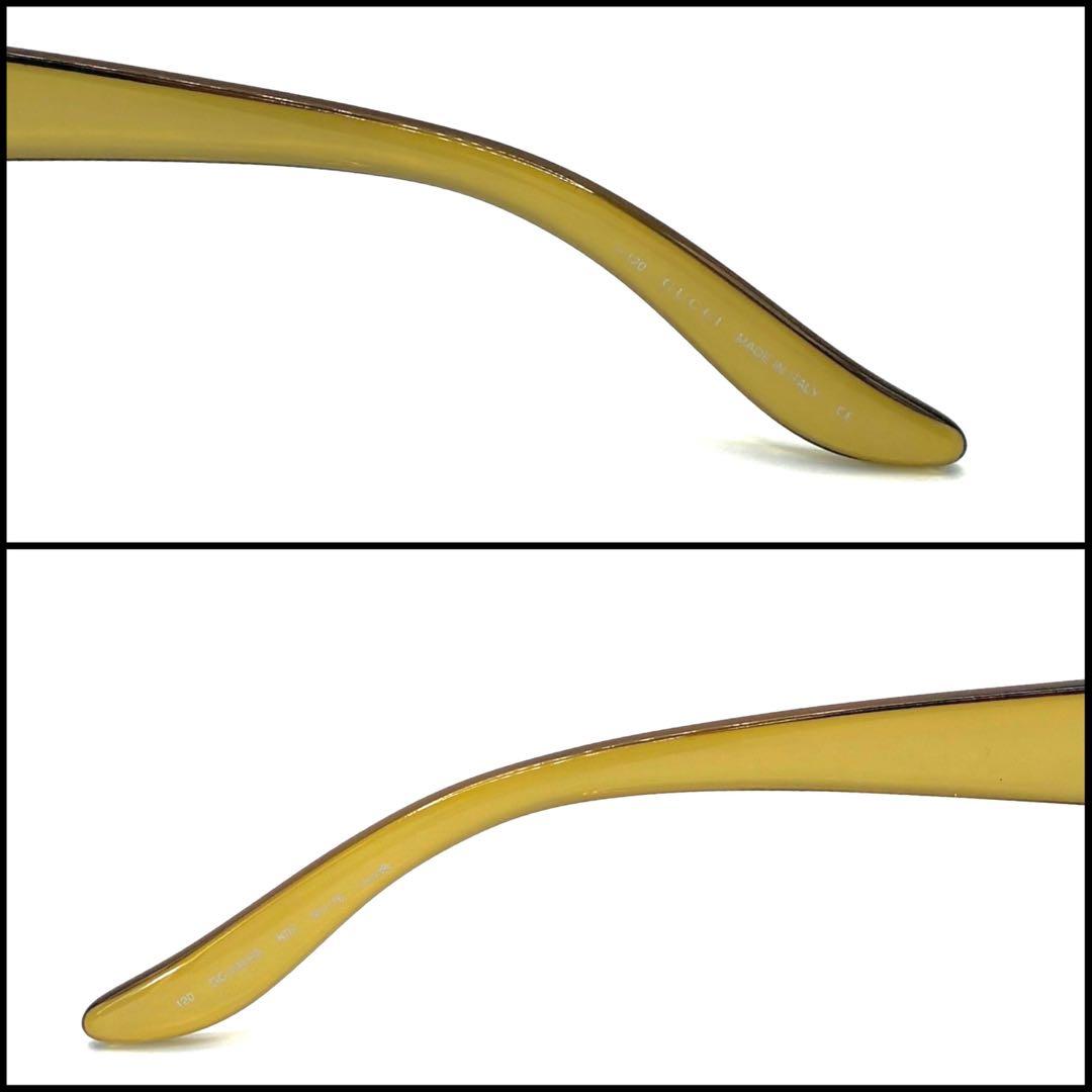 【極美品】GUCCI グッチ　オーバル　サングラス　スクエアG クリアフレーム