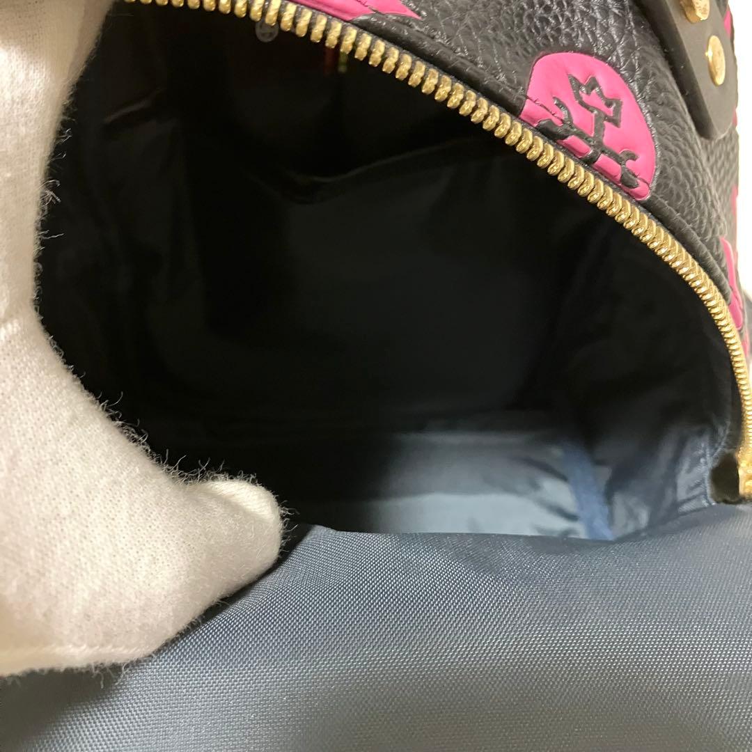 未使用級 CASTELBAJAC ミニ リュック モノグラム 黒 ピンク バッグ