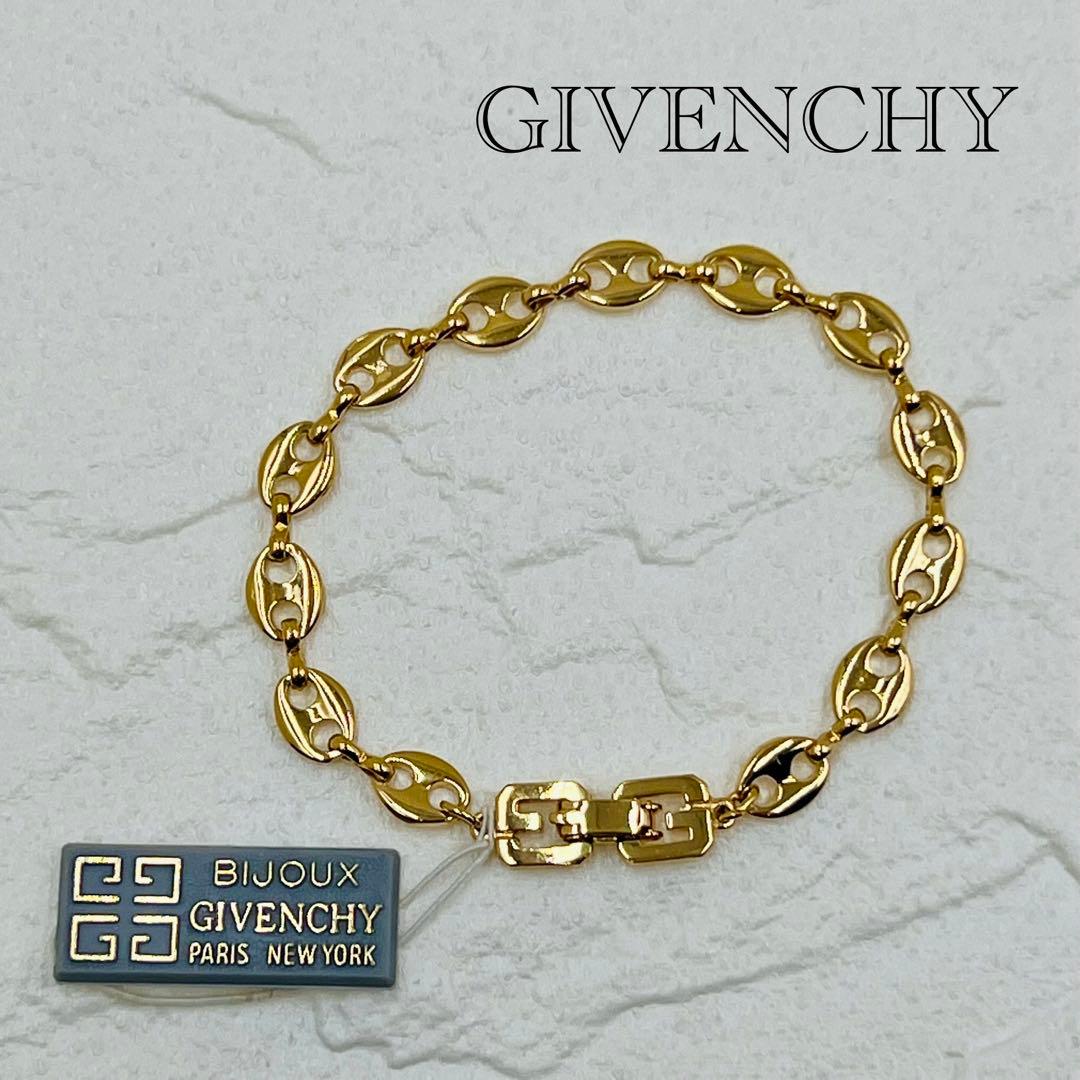 GIVENCHY ジバンシー ヴィンテージ Gロゴ ブレスレット ゴールドメッキ