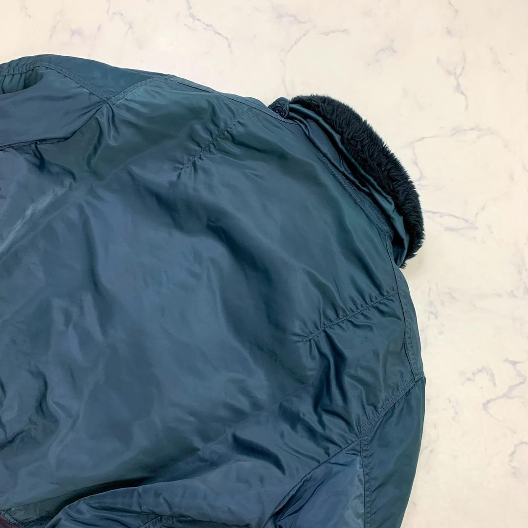 50s復刻★ USA製 ALPHA B-15C ネイビー M　D909