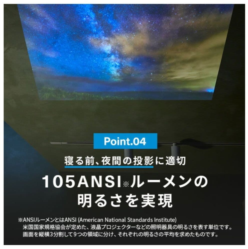 【未使用、新品】ネクストレージ ベッドルームプロジェクター NX1