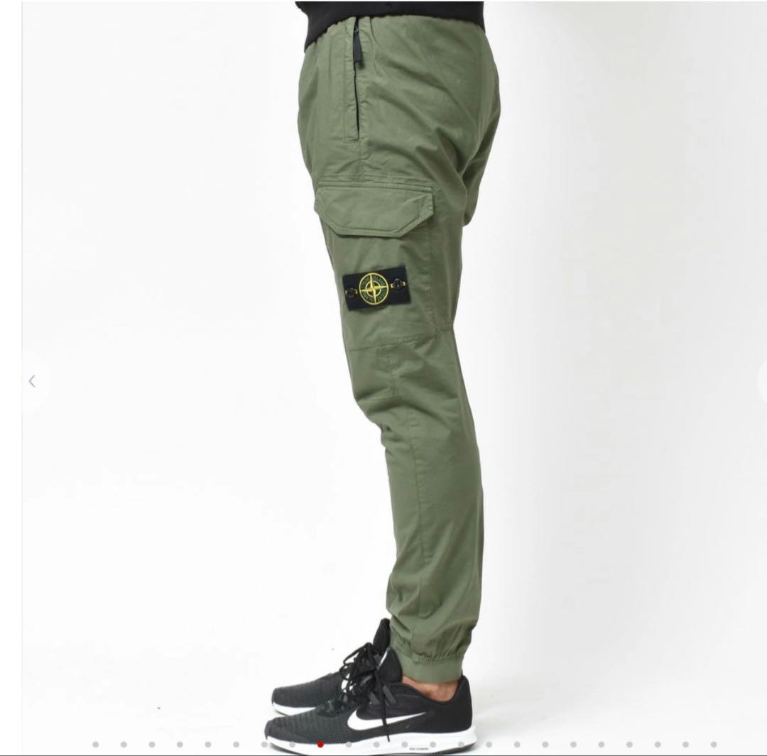 【新品】STONE  ストレッチカーゴジョガーパンツ オリーブ