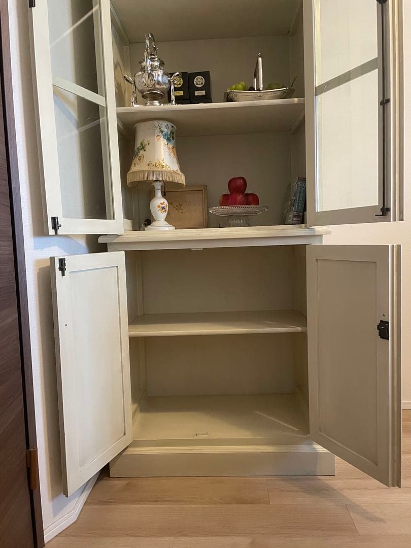 Blanc D'ivoireブランディボワール ガラスキャビネット アンティーク