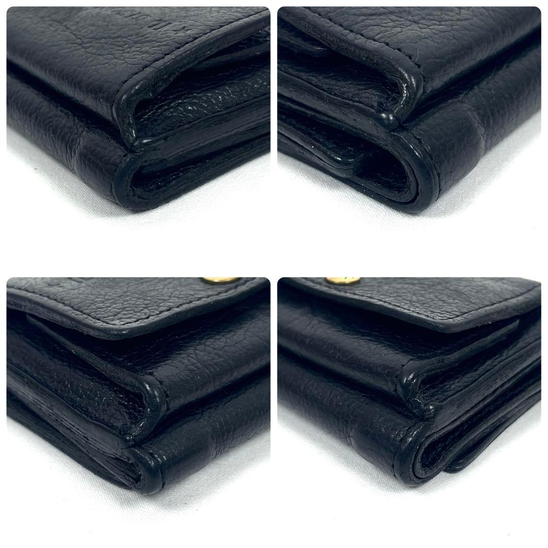 イルビゾンテ 三つ折り財布 トリフォルド ロゴ型押し オールレザー