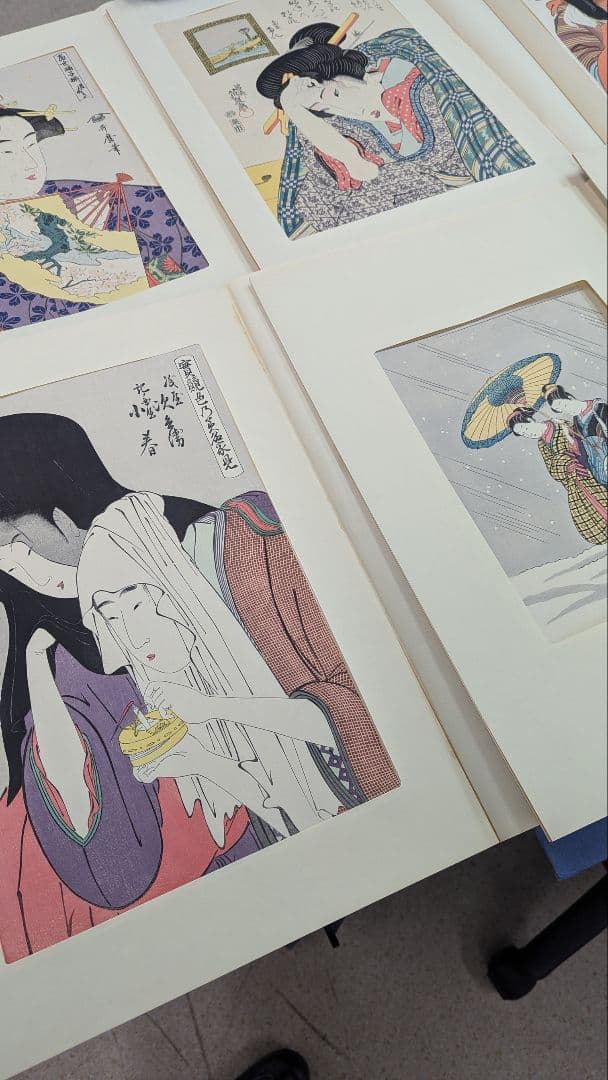 古法純手摺木版画■未刊 浮世絵美人名画撰■アダチ版画研究所