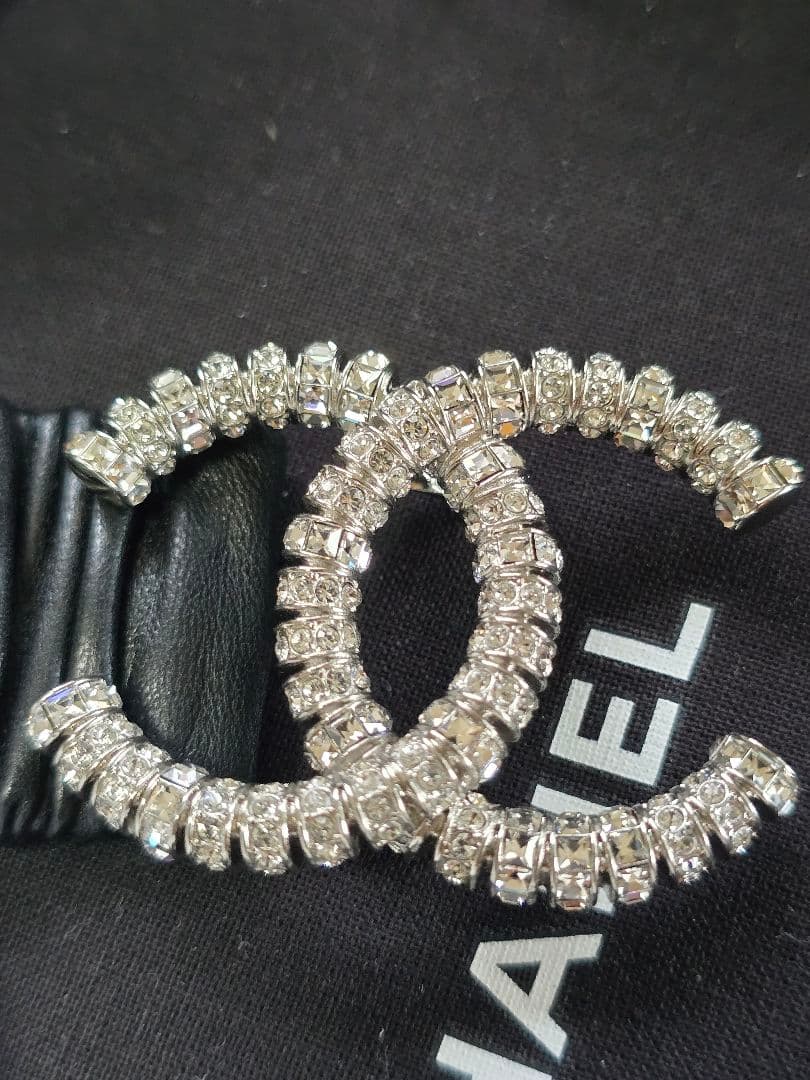 ぱんだ　CHANEL シャネル＊ゴムベルト＊ブラック＊シルバー＊新品