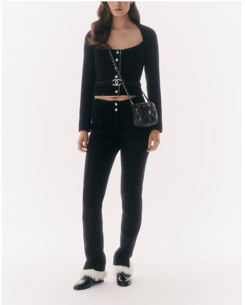 ぱんだ　CHANEL シャネル＊ゴムベルト＊ブラック＊シルバー＊新品