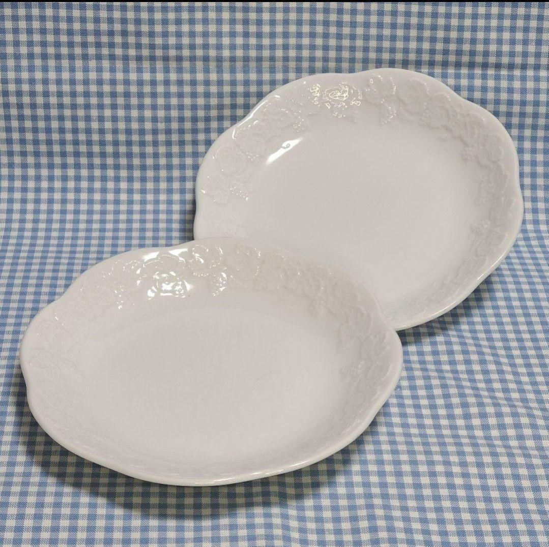 栗原はるみ 食器 葡萄レリーフペアセット 大皿&中皿&ワンプレート