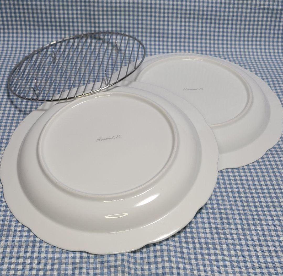 栗原はるみ 食器 葡萄レリーフペアセット 大皿&中皿&ワンプレート