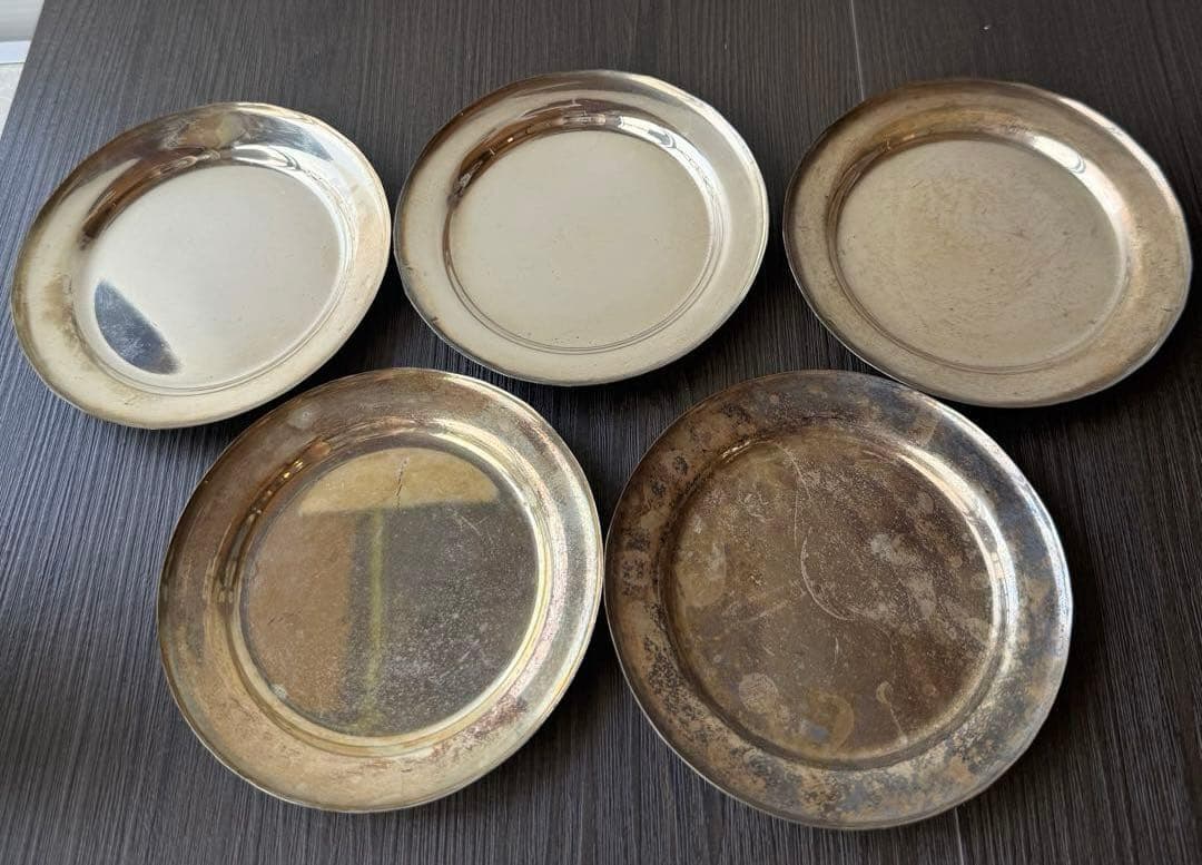 銀製？ 食器 小皿 5枚 重量392g - メルカリ