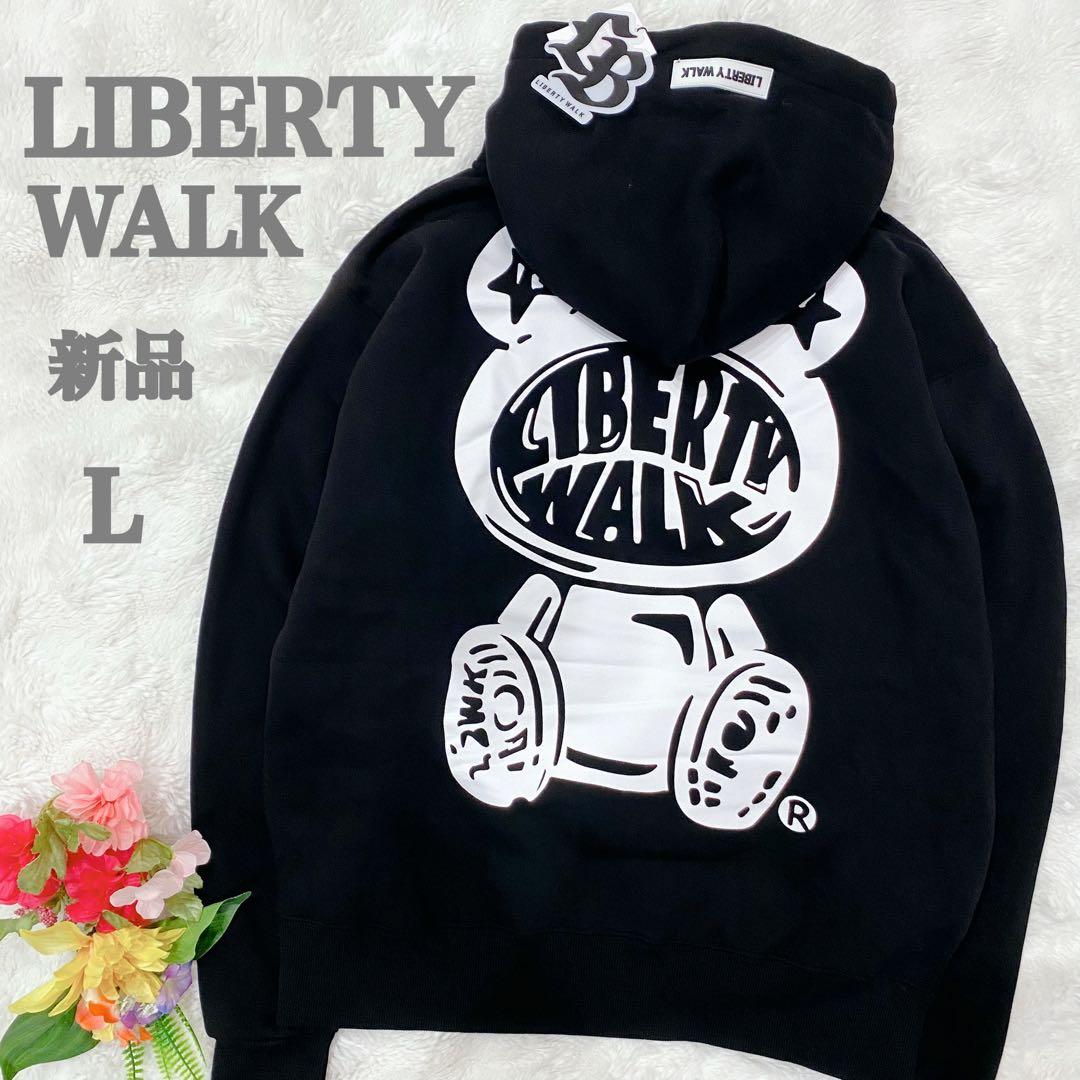 新品・タグ付】LIBERTY WALK ビッグロゴ ベア パーカー ブラック