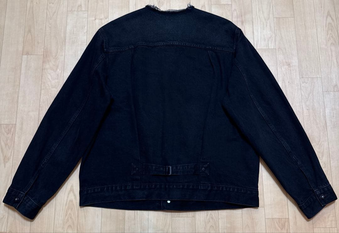 リーバイス エディフィス 別注 Type 1 デニムジャケット ノーカラー 黒