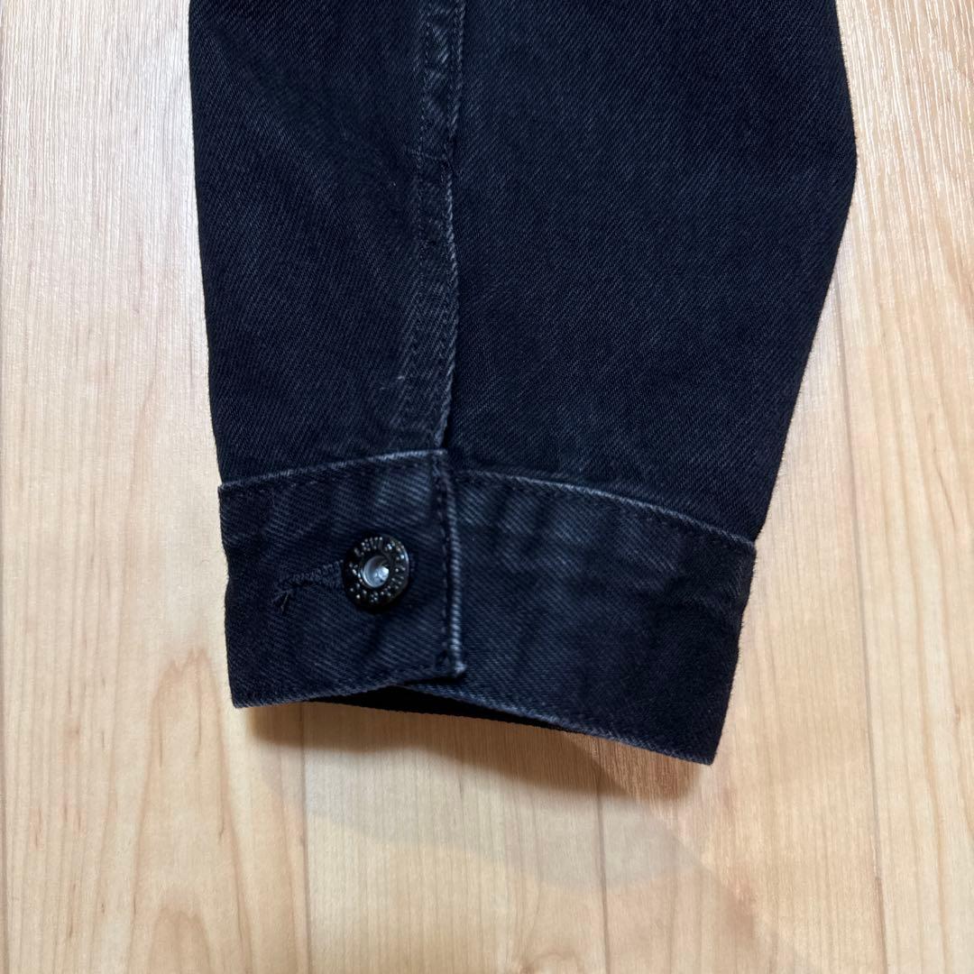 リーバイス エディフィス 別注 Type 1 デニムジャケット ノーカラー 黒