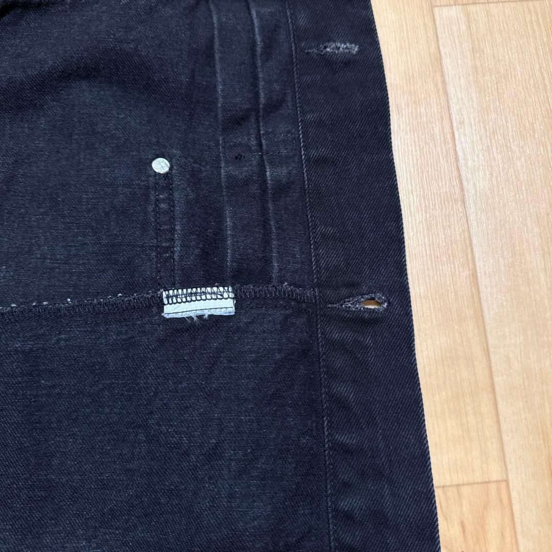 リーバイス エディフィス 別注 Type 1 デニムジャケット ノーカラー 黒