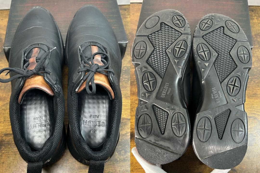 美品 BERLUTI SWING ゴルフシューズ レザー × ファブリック　7