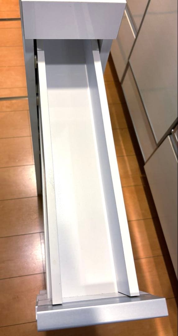 ディノス　幅15cm ホワイト キッチン収納 隙間収納　スキマ