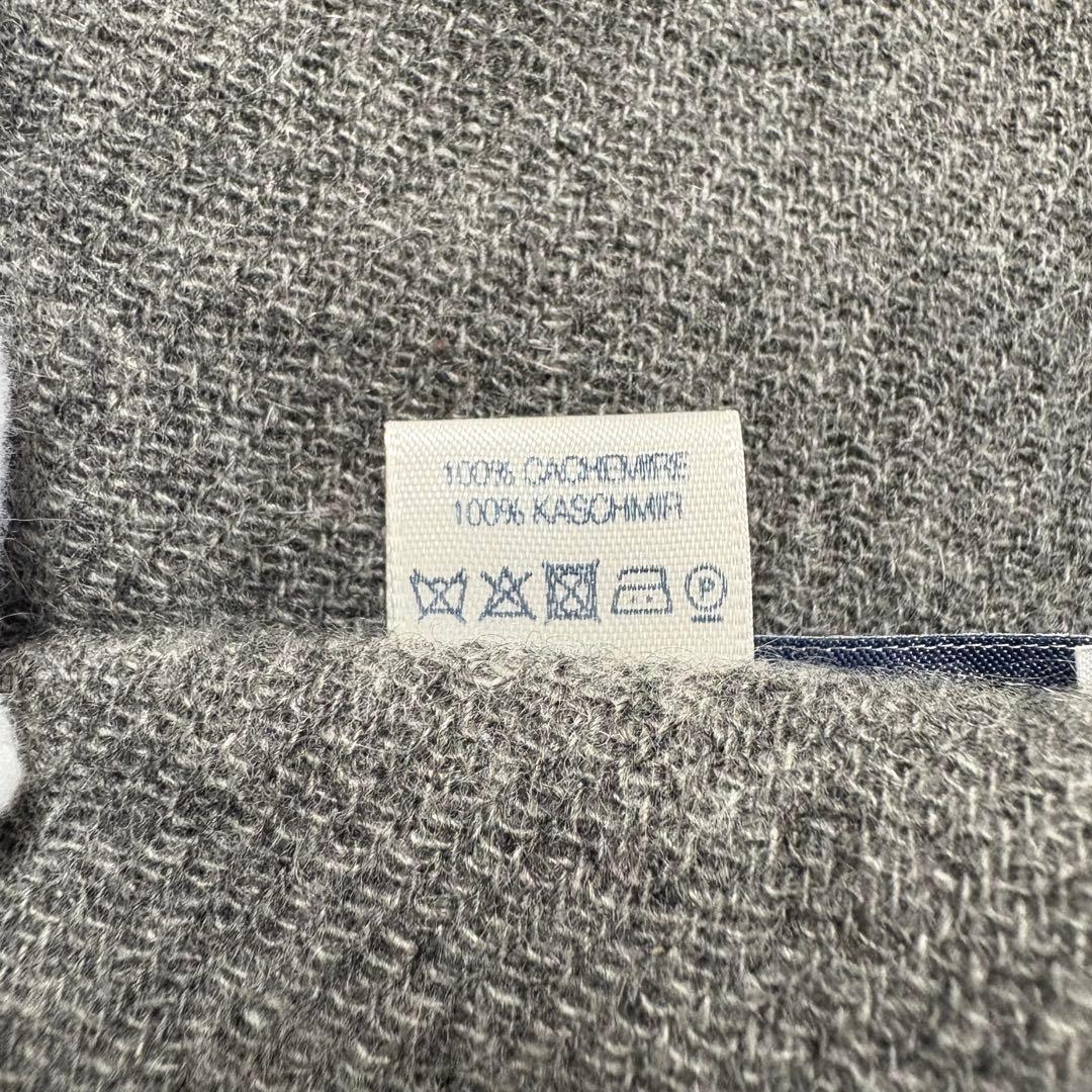 ジョンストンズ　大判　ストール　カシミヤ　グレー