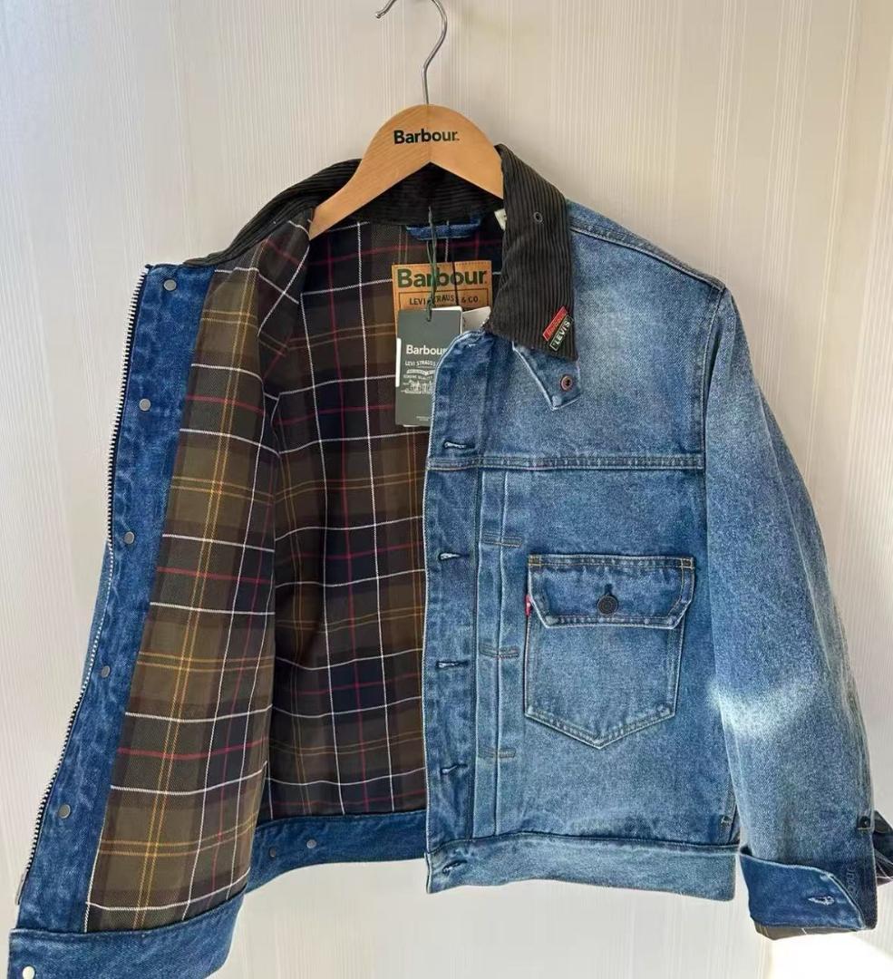 Barbour*Levi_s Gジャン・デニムジャケット 男女兼用 M