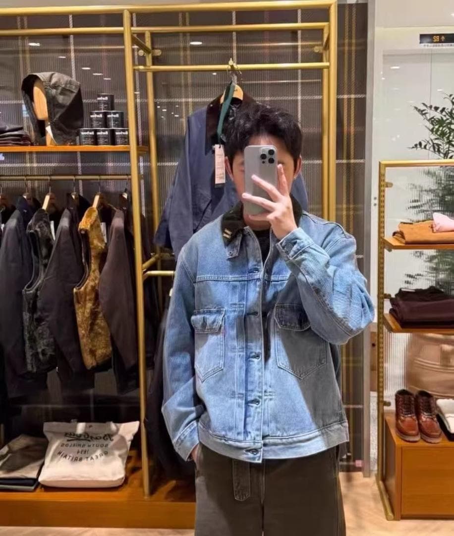 Barbour*Levi_s Gジャン・デニムジャケット 男女兼用 M