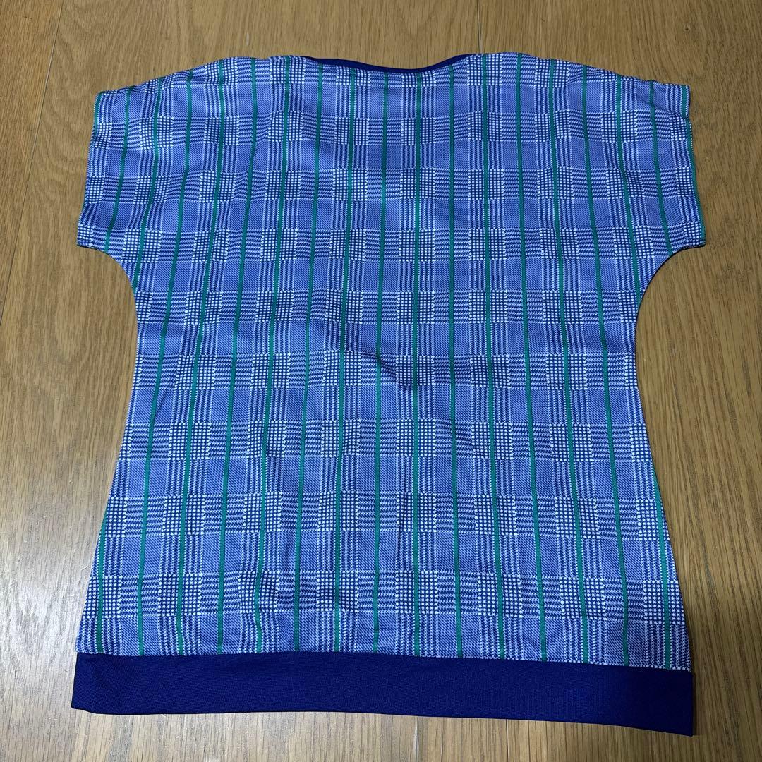 FILA テニスウェア3点セット 青緑チェック Lサイズ