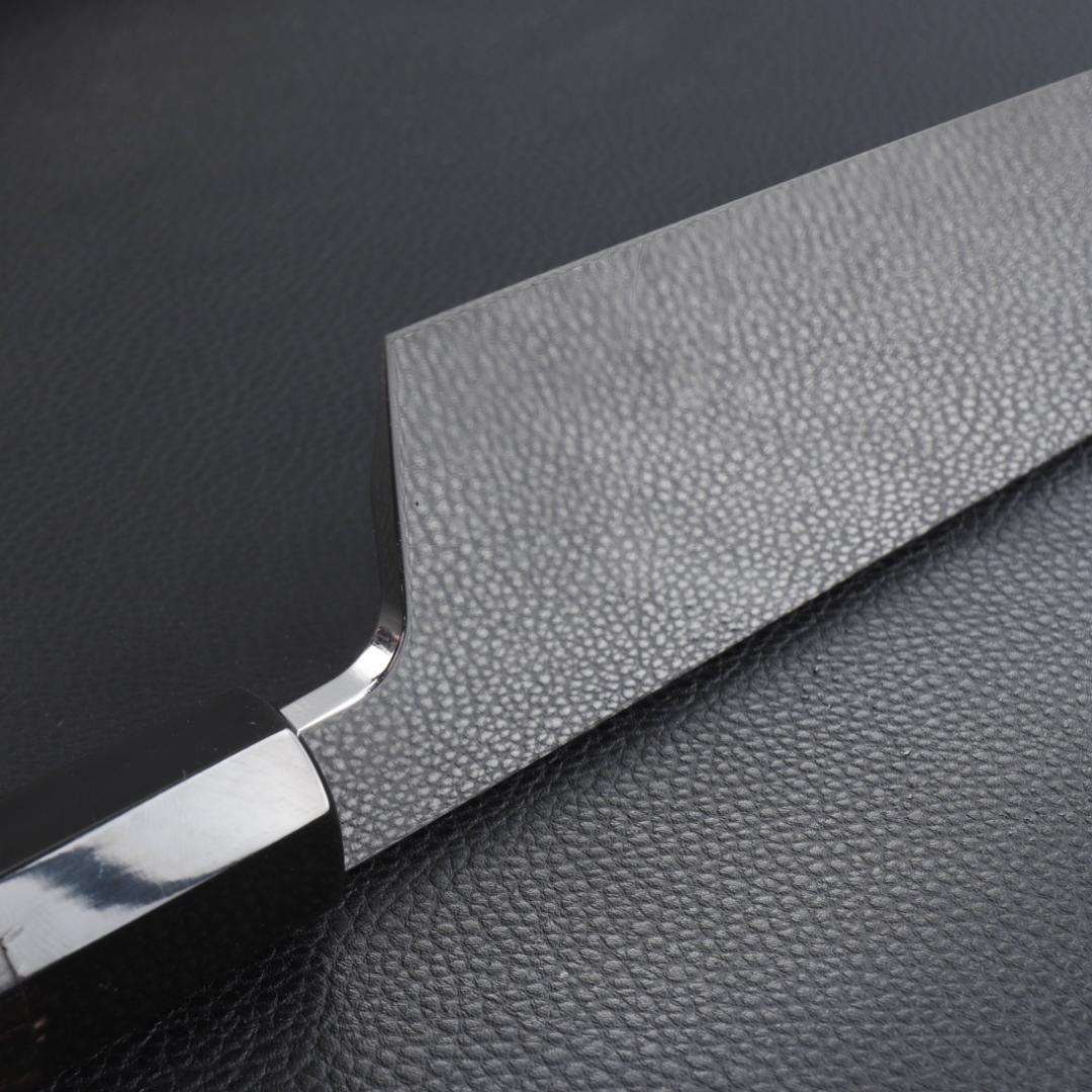 8509 鏡面仕上げ 身卸し・舟行 9寸 刃は究極の切れ味 黒檀黒水牛角八角柄