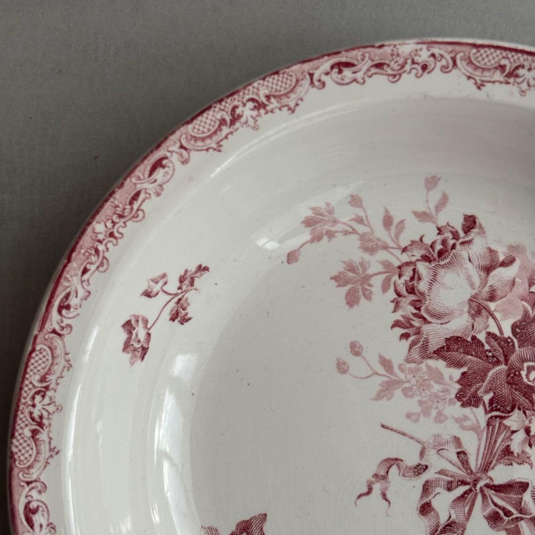 美品 フランスアンティーク サルグミンヌ fontanges サラディエ 大皿