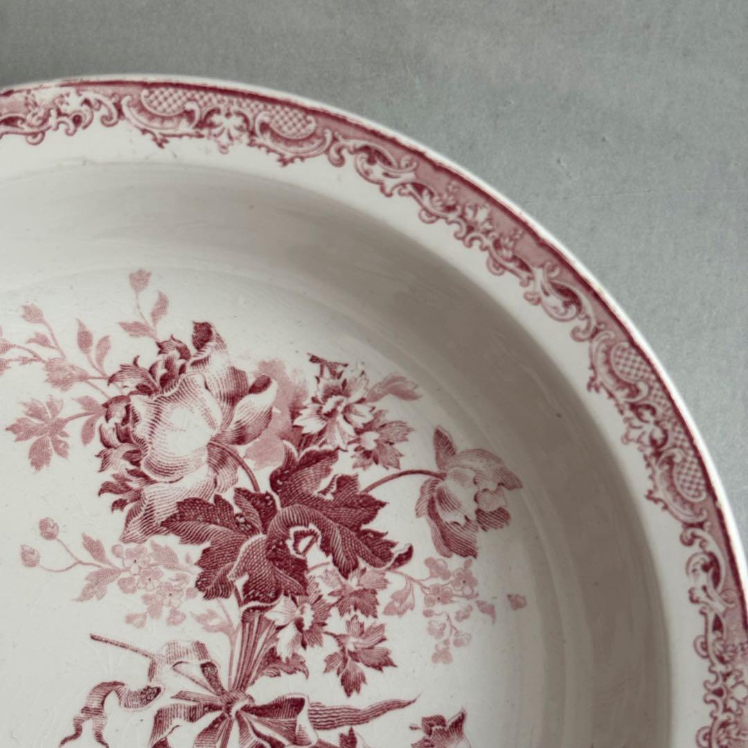 美品 フランスアンティーク サルグミンヌ fontanges サラディエ 大皿