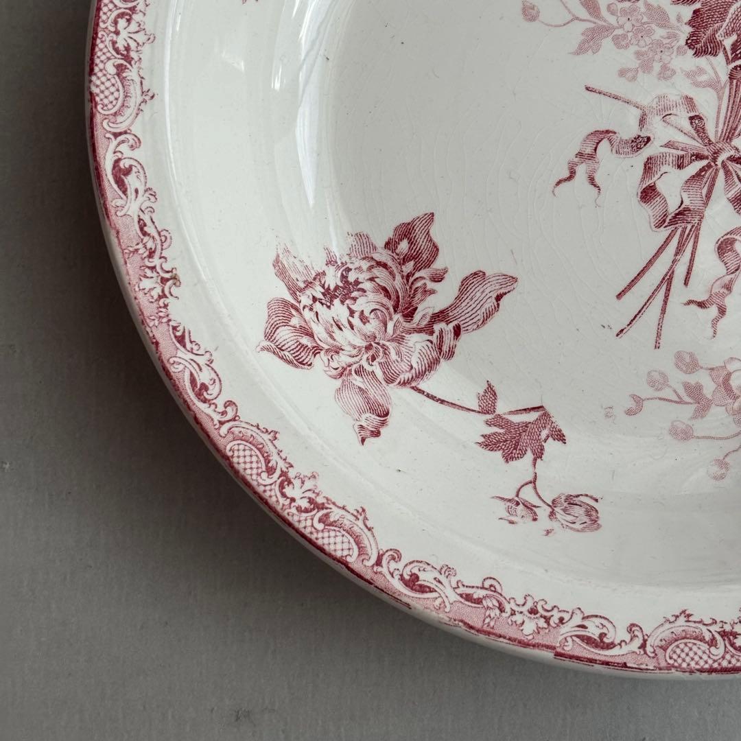 美品 フランスアンティーク サルグミンヌ fontanges サラディエ 大皿