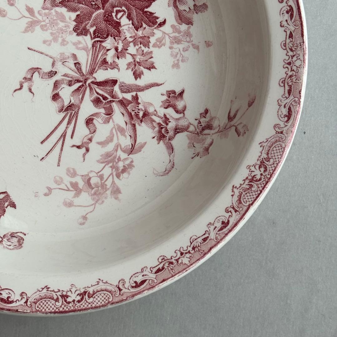 美品 フランスアンティーク サルグミンヌ fontanges サラディエ 大皿