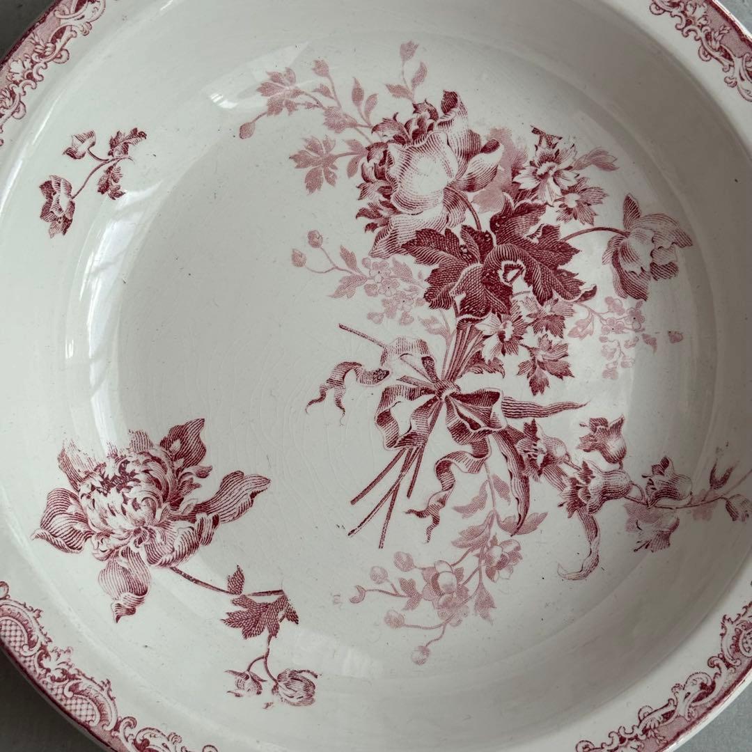 美品 フランスアンティーク サルグミンヌ fontanges サラディエ 大皿