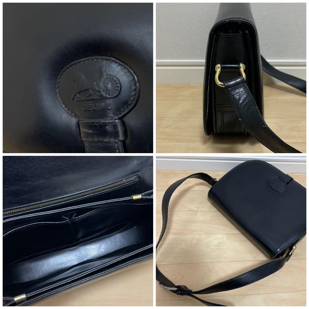 ■ CELINE（セリーヌ）良品 / レザー /ショルダーバッグ/ ブラック 黒