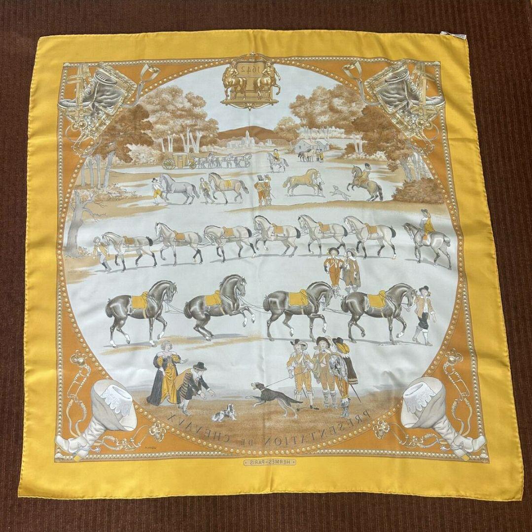 未使用近い LOEWE 超大判 シルクシフォン スカーフ ボタニカルアート