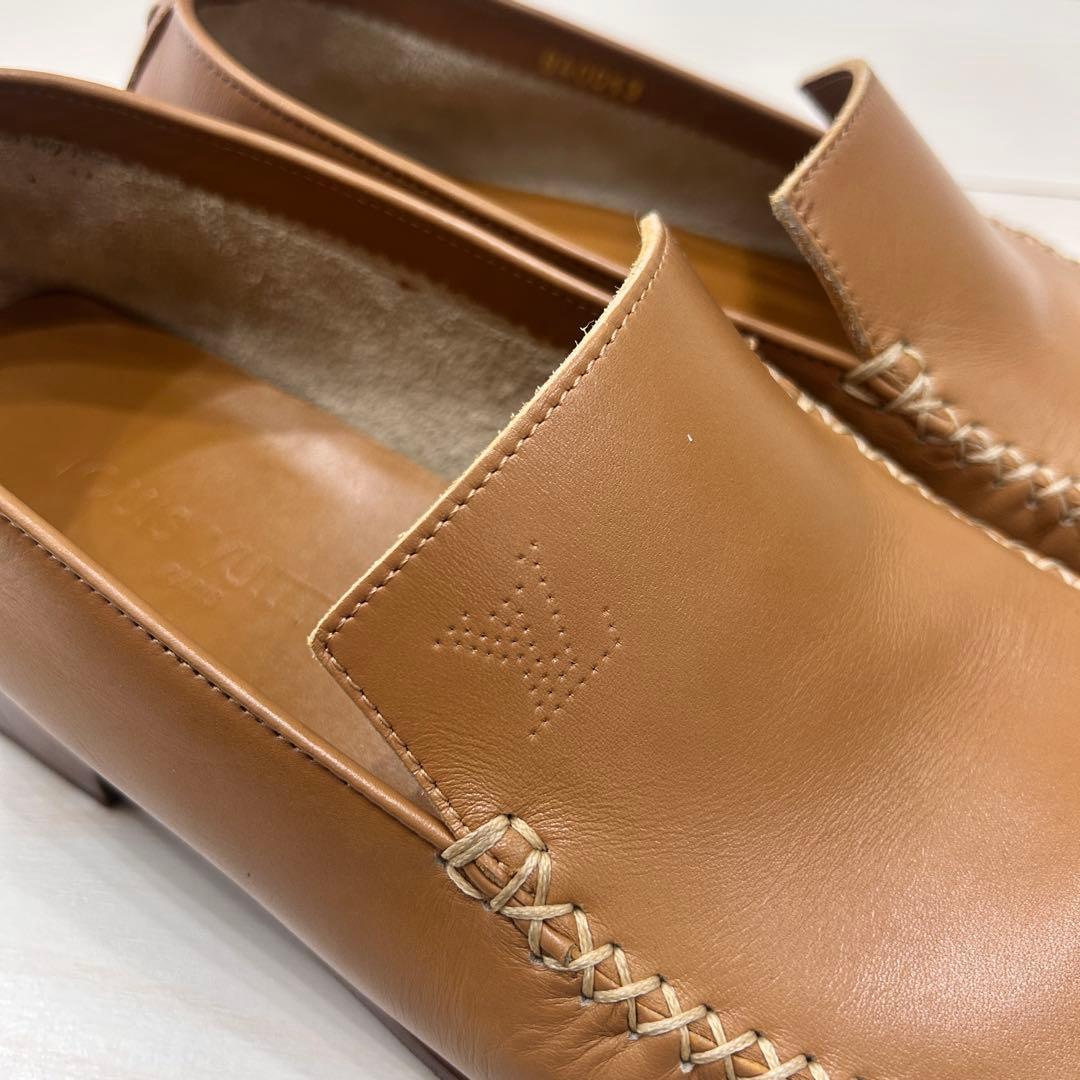 【美品】Louis Vuitton ベージュ レザー ローファー