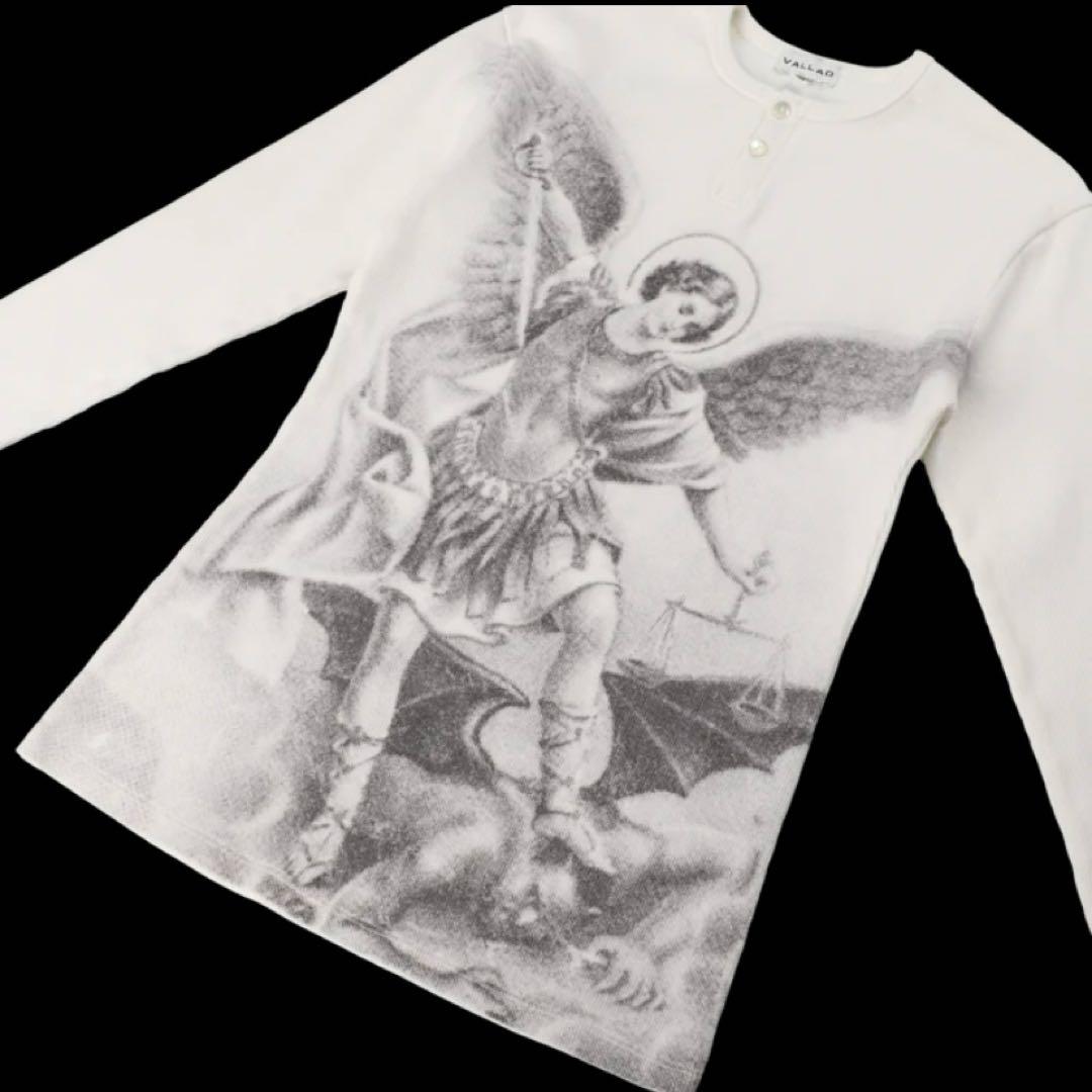 新品】 Mサイズ VALLAD ヘンリーネック サーマル ホワイト io着用