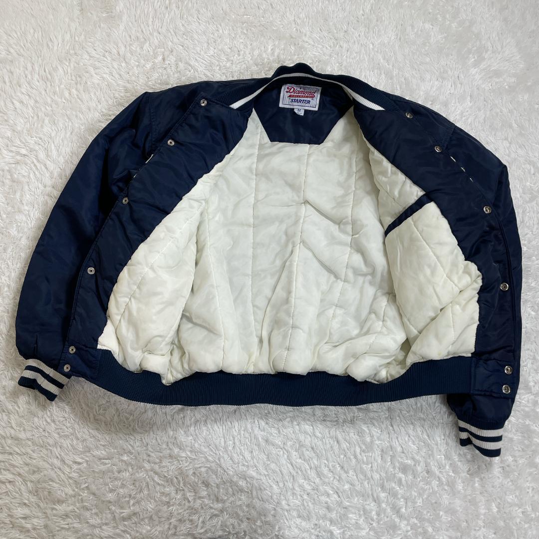 90s スターター NYヤンキース スタジャン 筆記体ロゴ ネイビー M