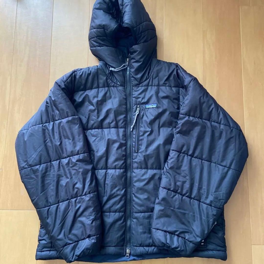 2001年製 01 パタゴニア ダスパーカー 黒紺 ブラック×ネイビー L