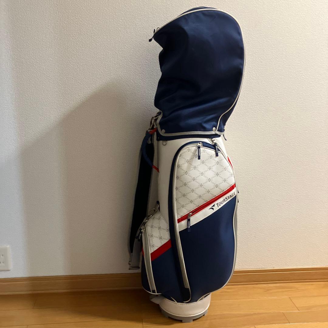 ツアーステージレディースゴルフバッグ ネイビー/ホワイト