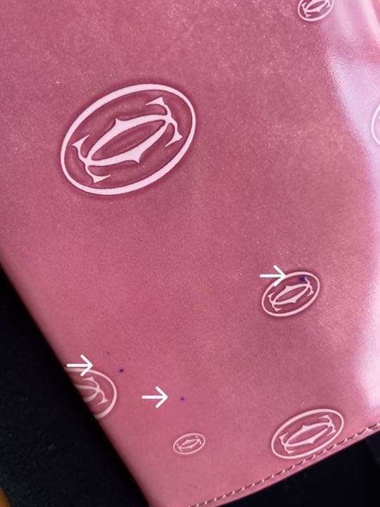 カルティエ　長財布　ピンク