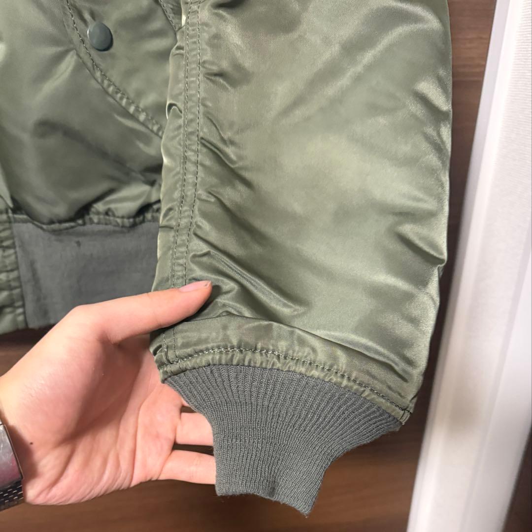 90s Alpha MA-1 フライトジャケット Sサイズ カーキ